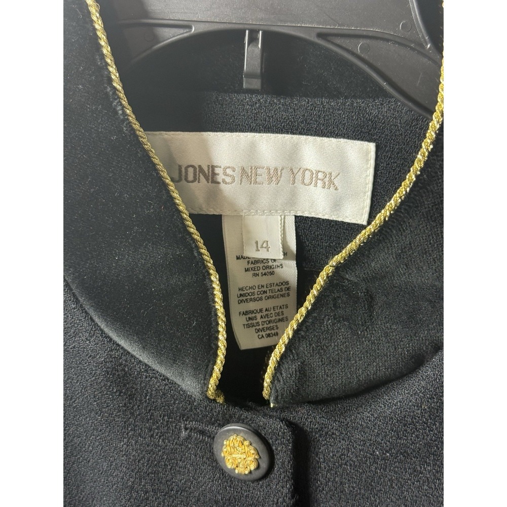 Vintage Jones New York Pure Wool Military Style Blazer NWT Size 14 - Picture 5 of 9